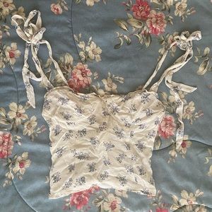 REFORMATION floral tie tank top